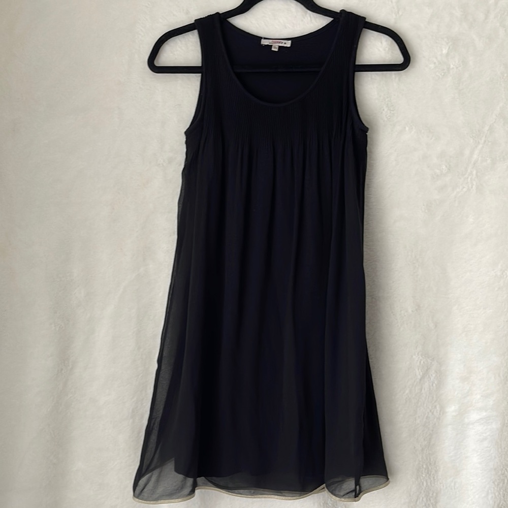 Gaultier Pleated Junior Sleeveless Black Dress Sz 12a